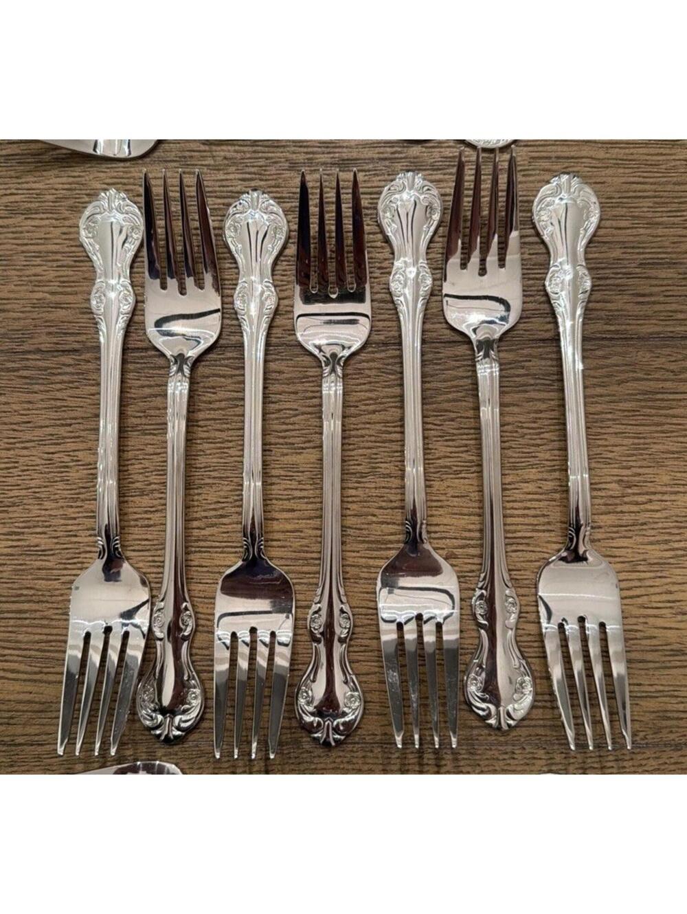 Wallace Camden Stainless Salad Forks - Set of 8